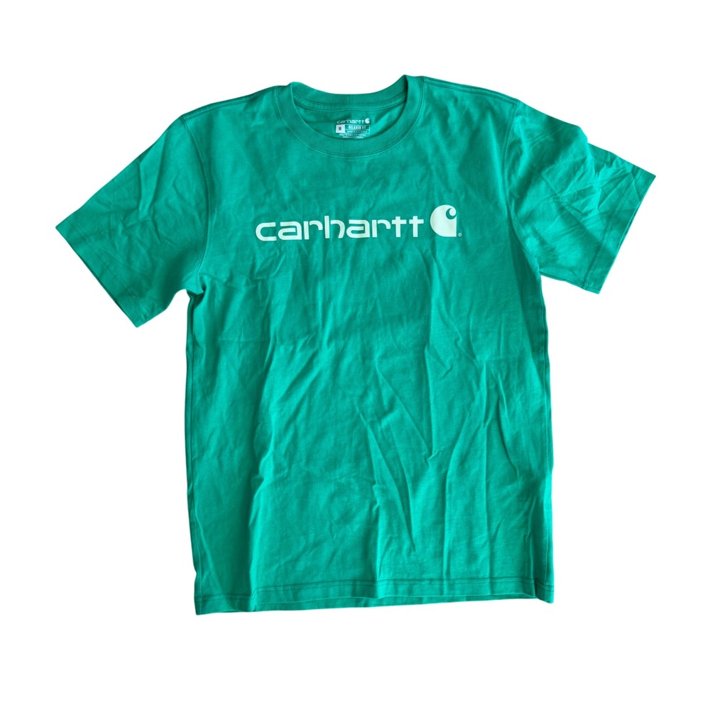 Carhartt Men's Relaxed Fit Graphic Logo T-Shirt Green Short Sleeve Size M